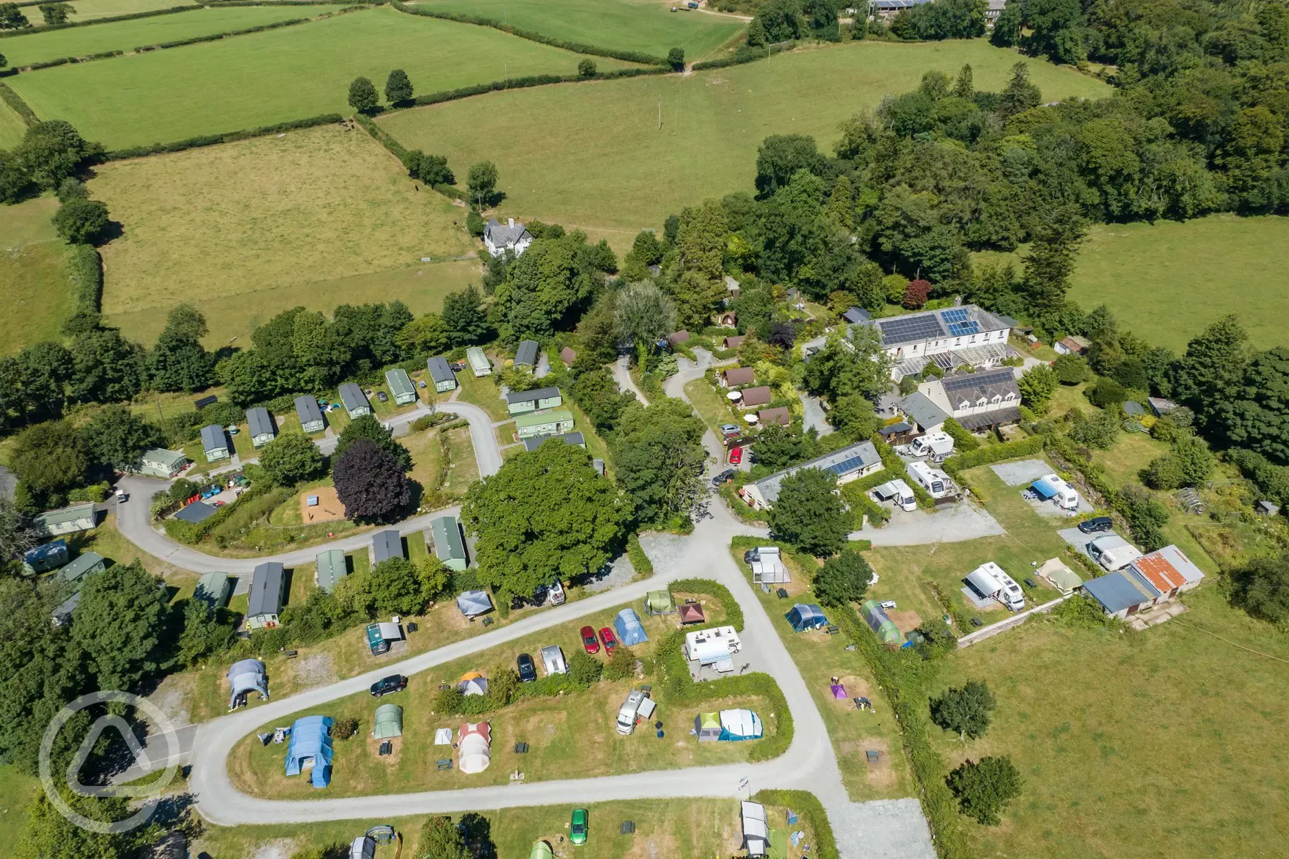 Aerial of the campsite