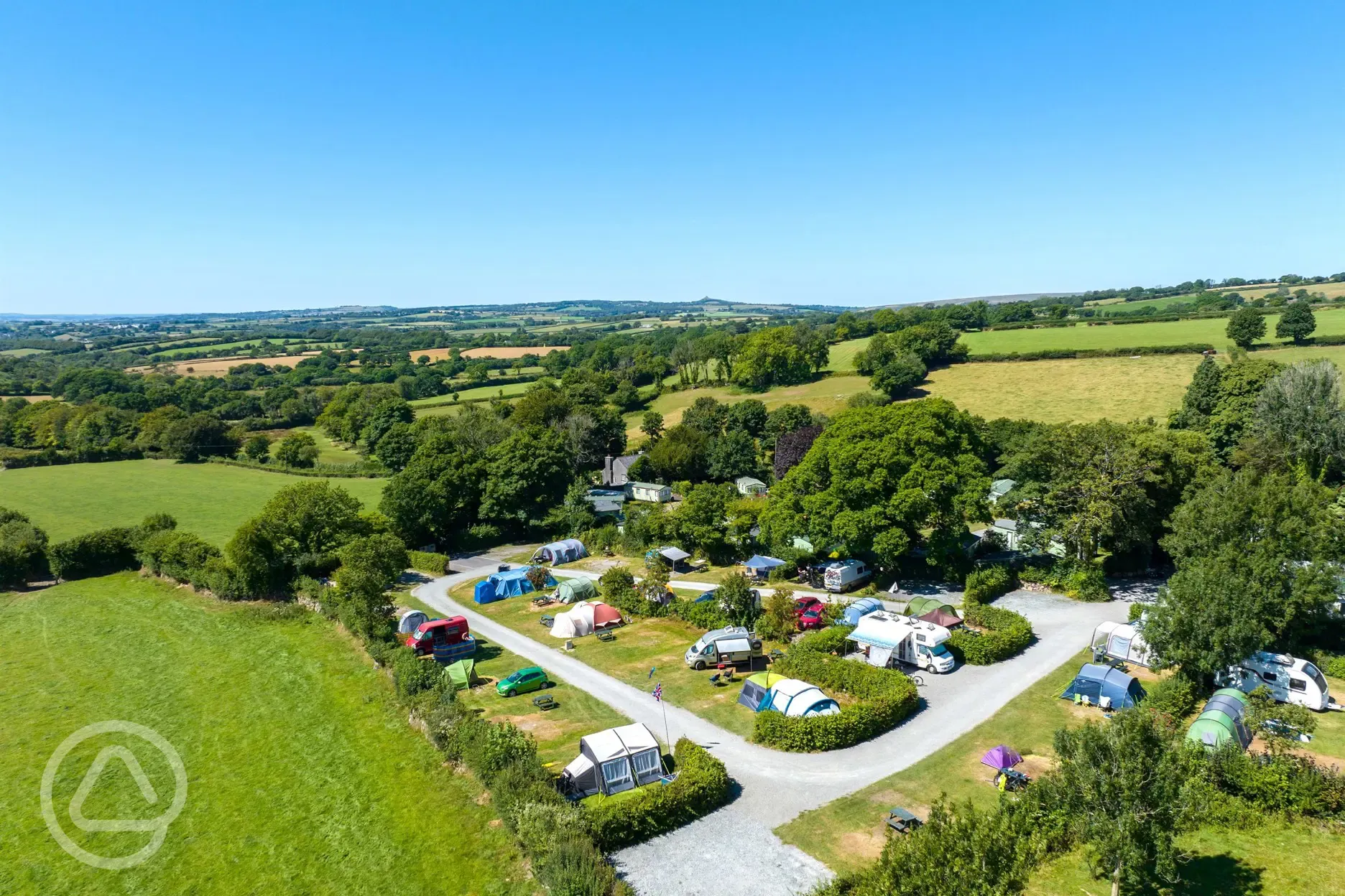 Aerial of the campsite