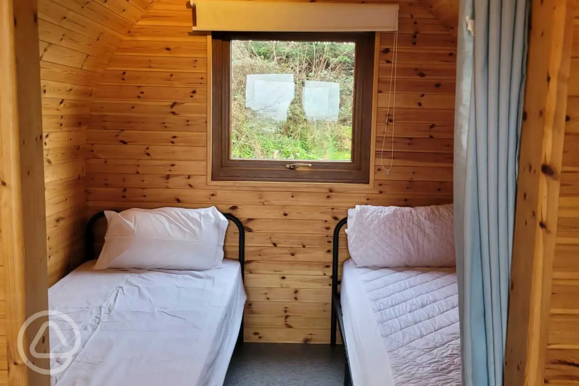 Glamping pod interior 