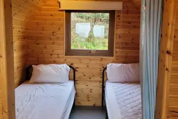 Glamping pod interior 