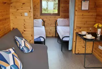 Glamping pod interior 