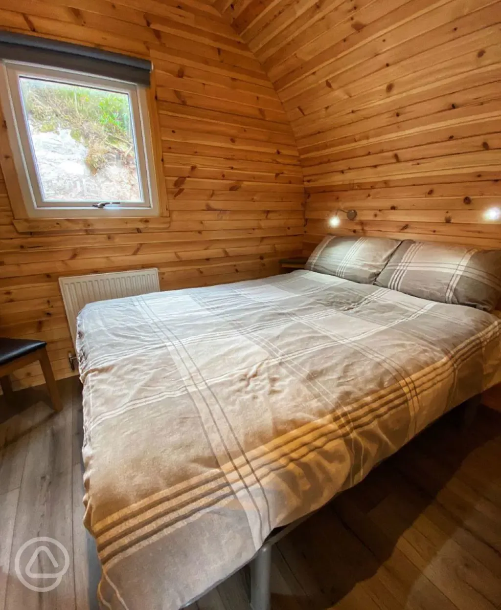 Executive glamping pod bedroom