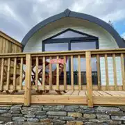 Executive glamping pod with hot tub