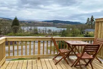 Executive glamping pod with hot tub views