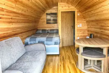 Ensuite glamping pod interior