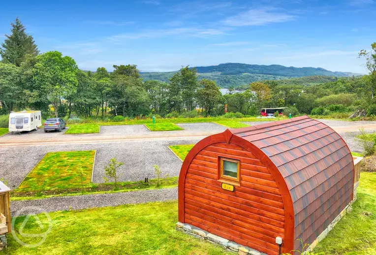 Glamping pods and hardstanding pitches