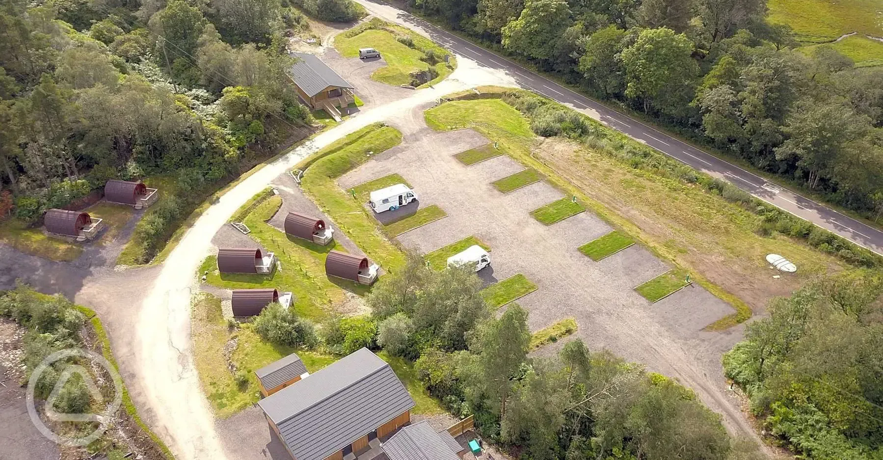 Aerial of the campsite