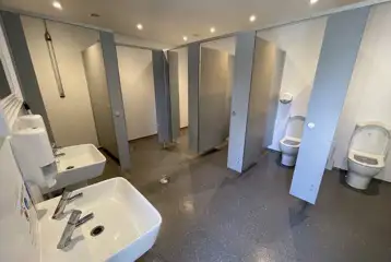 Toilets and sinks Toilets and sinks