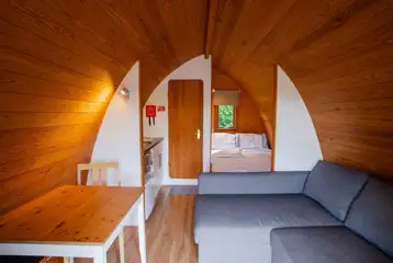 Mega Pod Interior including bedding pack as optional extra Mega Pod Interior including bedding pack as optional extra