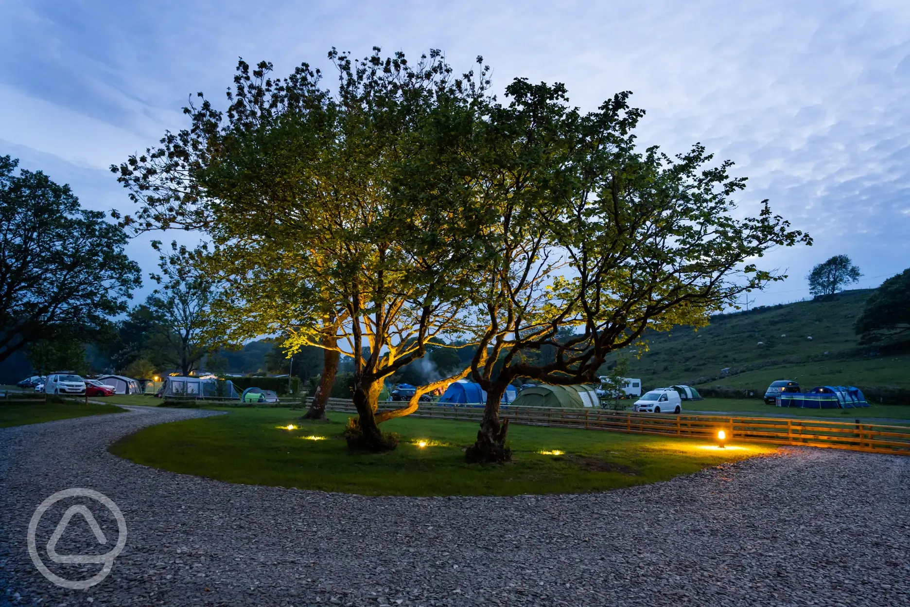 Campsite at night