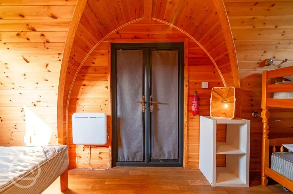 Camping pod interior 