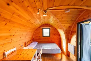Camping pod interior Camping pod interior