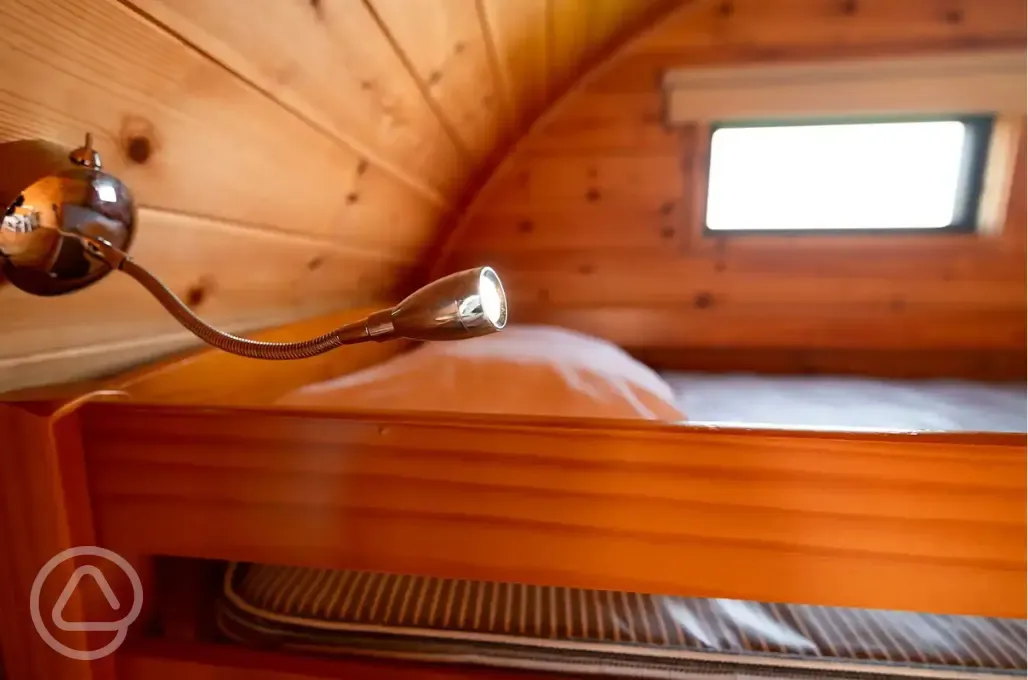 Camping pod interior