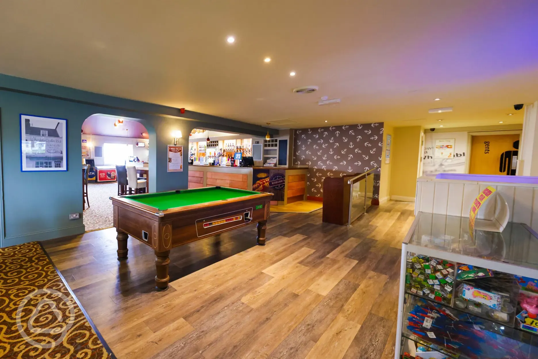 Pool table in the bar
