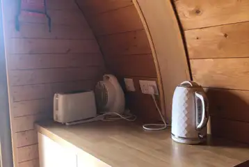 Camping pod interior Camping pod interior