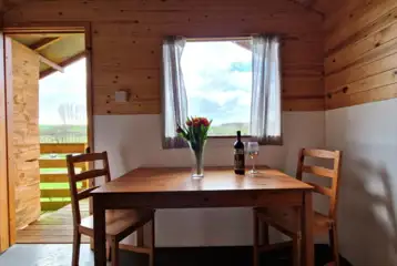 Hill View hut - two person interior Hill View hut - two person interior