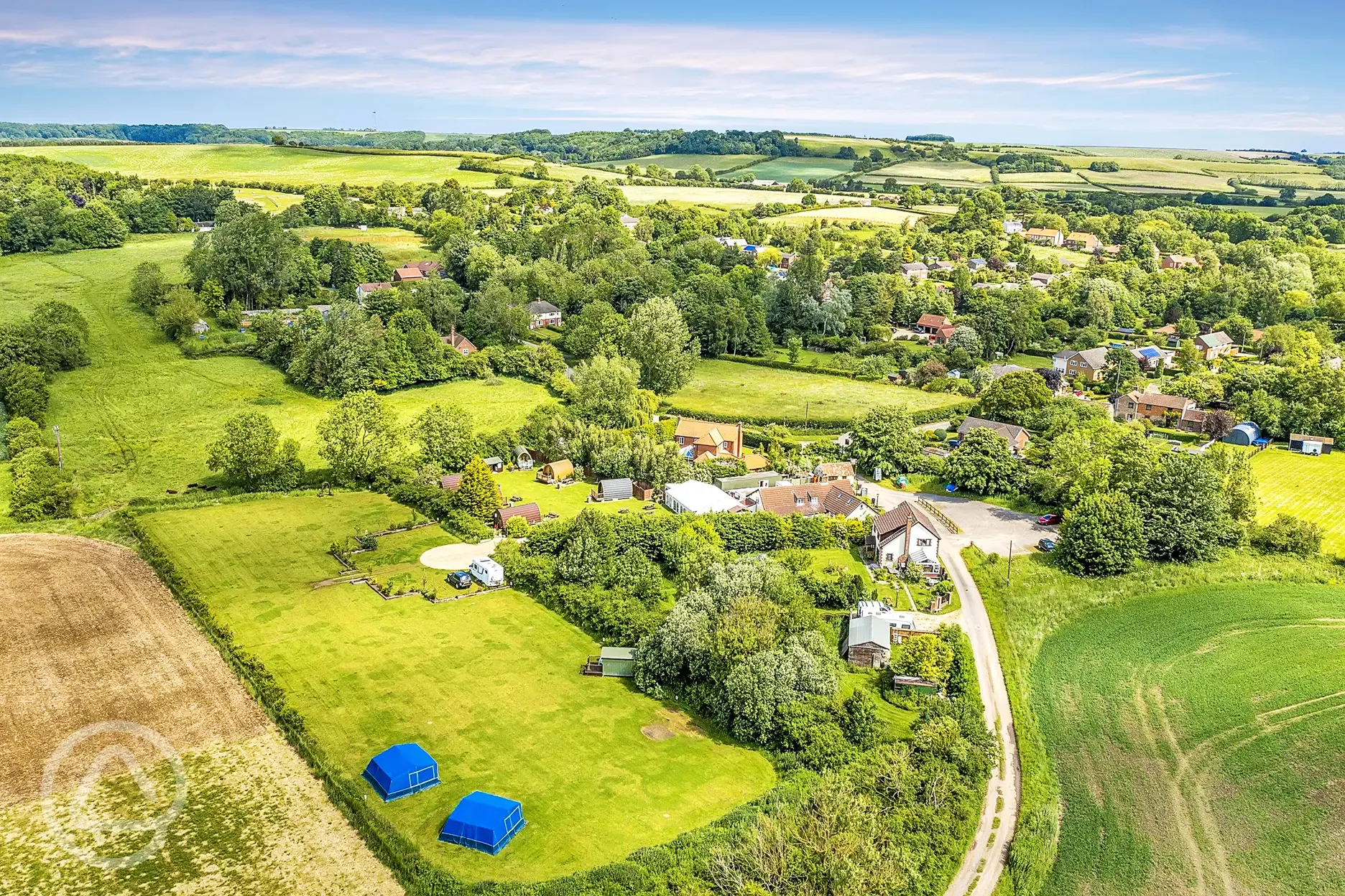 Aerial of the campsite