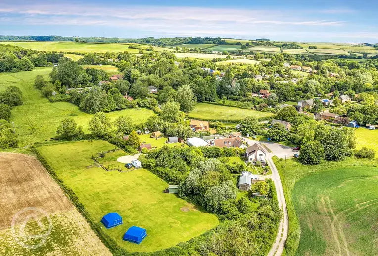 Aerial of the campsite