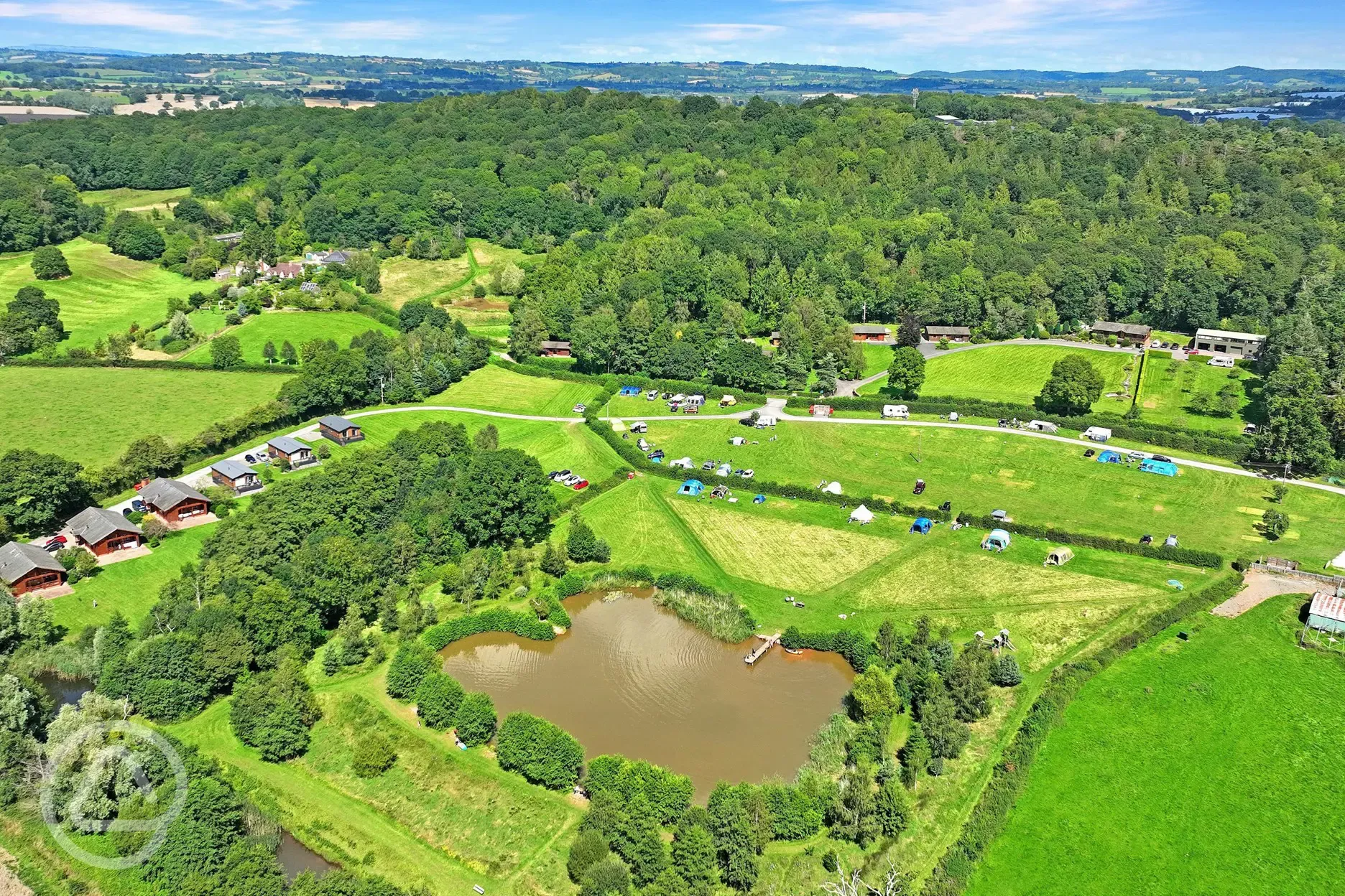 Aerial of the campsite