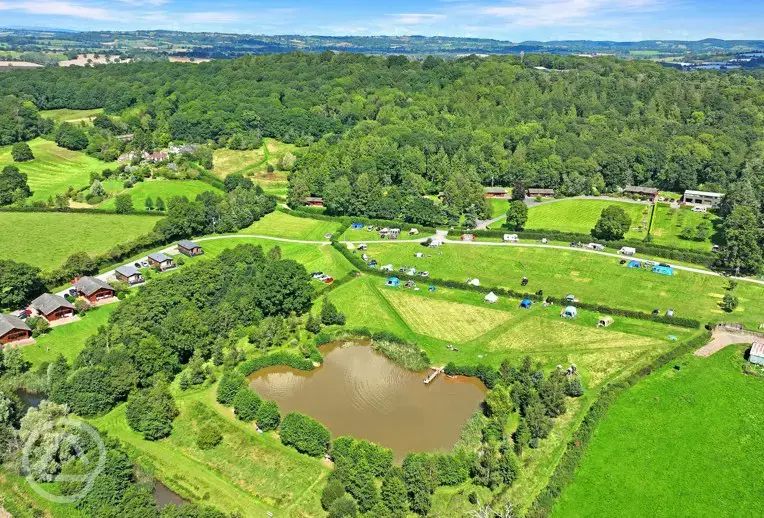 Aerial of the campsite