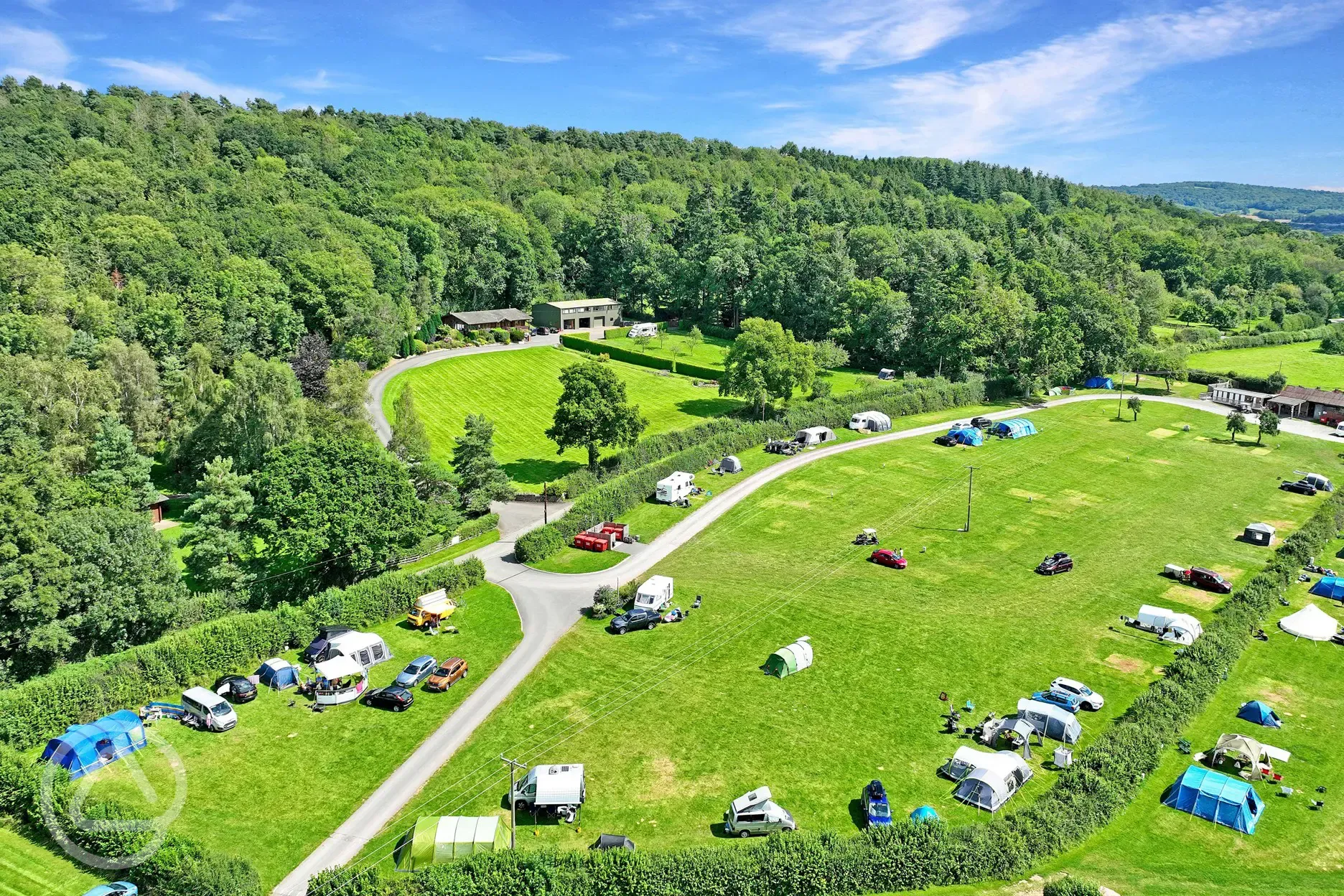 Aerial of the campsite