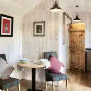 Glamping cabin interior