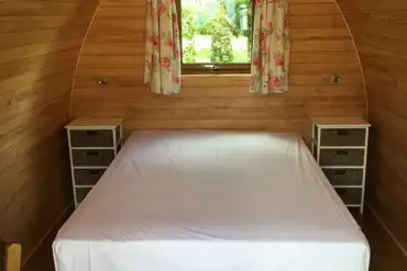 Double camping pod interior