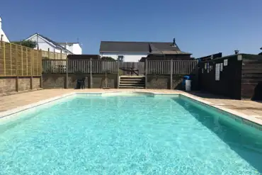 Outdoor heated swimming pool