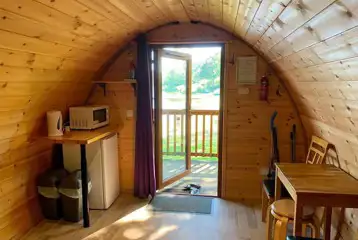 Camping pod interior