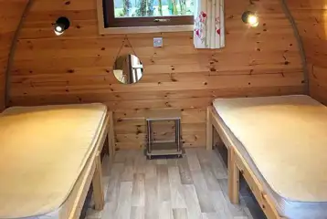 Camping pod - two person interior