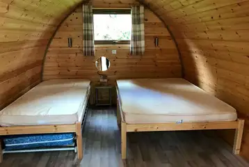 Camping pod - four person interior