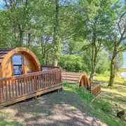 Loch Awe Camping Pods with waterside views
