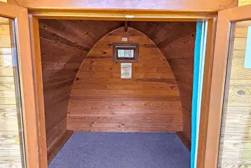Camping pod with an unfurnished interior Camping pod with an unfurnished interior