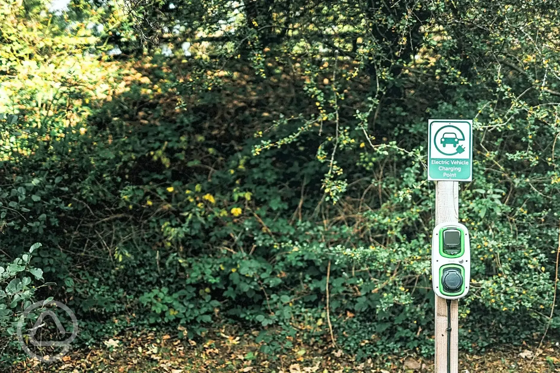 EV charging point in the main parking area