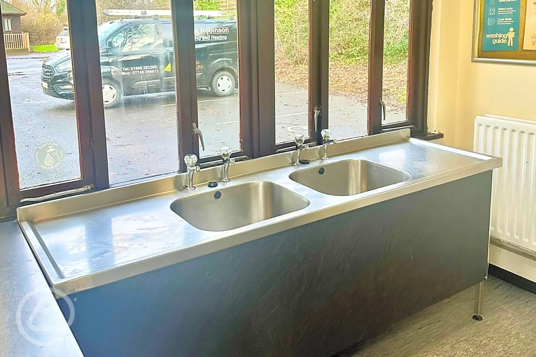 Indoor washing up area