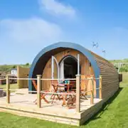 Superior glamping pod with hot tub, decking and outdoor seating Superior glamping pod with hot tub, decking and outdoor seating