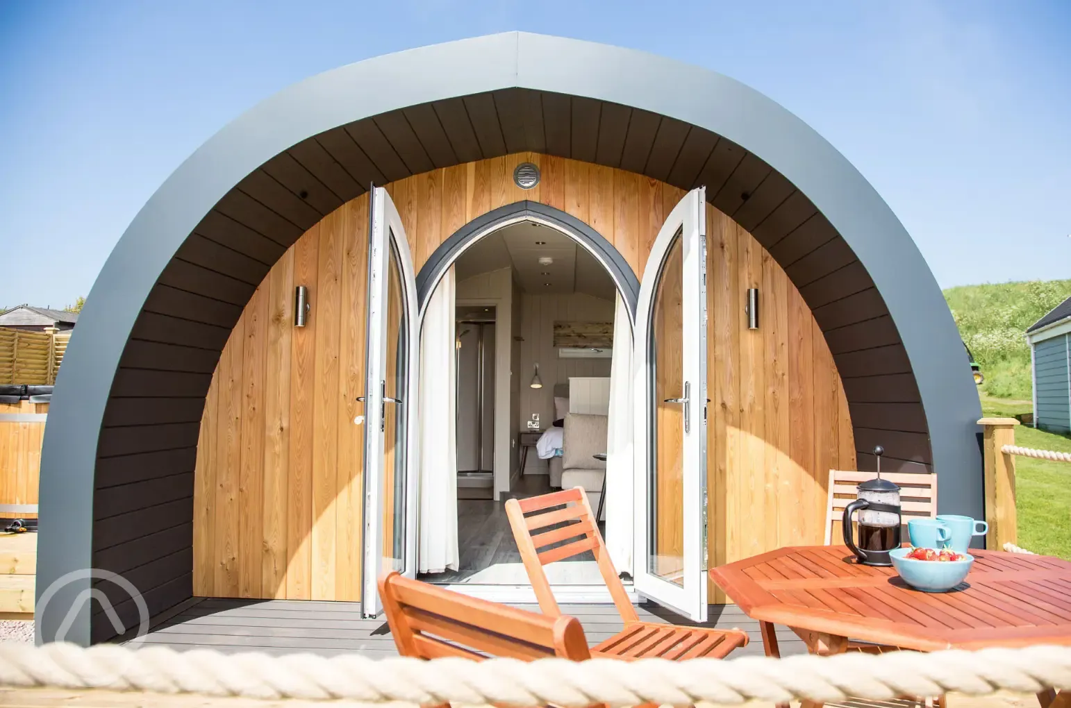 Superior ensuite glamping pod with hot tub
