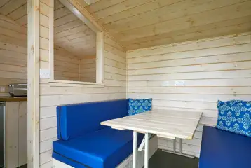 Standard beach hut interior Standard beach hut interior