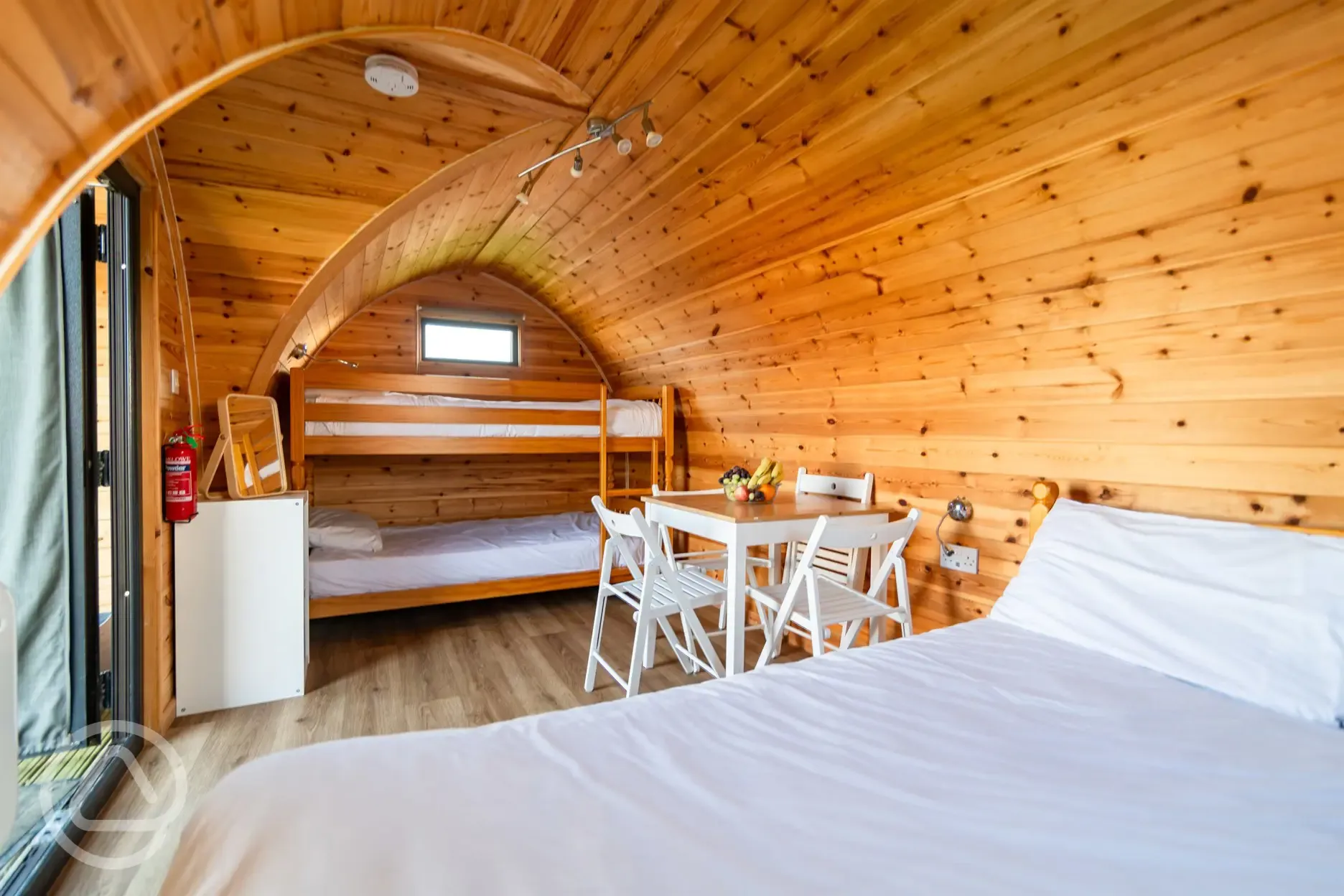 Camping pod interior