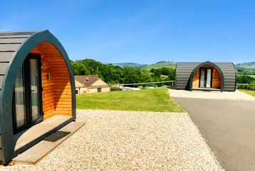Camping pods with countryside views Camping pods with countryside views