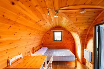 Camping pod interior Camping pod interior