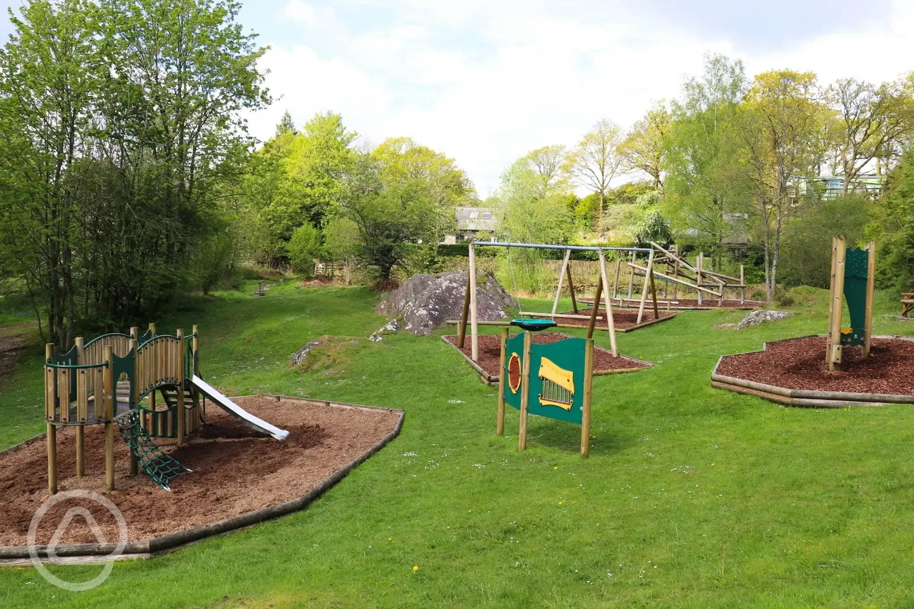 Play park with separate areas