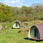 Couples camping pods in the Fellside area at the top end of the camping field Couples camping pods in the Fellside area at the top end of the camping field