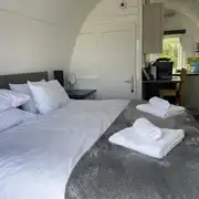 Ensuite glamping pod interior