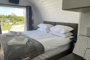 Ensuite glamping pod bedroom Ensuite glamping pod bedroom