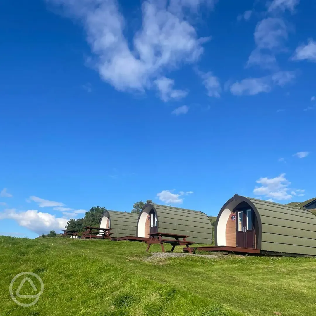 Camping pods, sleeping up to two people and dog friendly