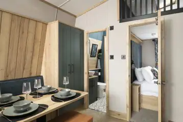 Glamping pod interior Glamping pod interior