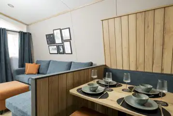 Glamping pod dining area Glamping pod dining area
