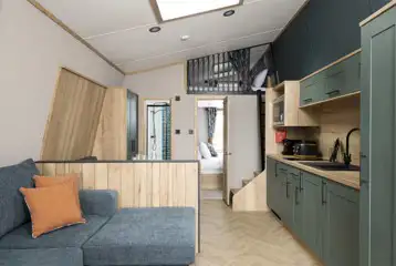 Glamping pod living area Glamping pod living area