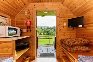 Glamping pod interior Glamping pod interior